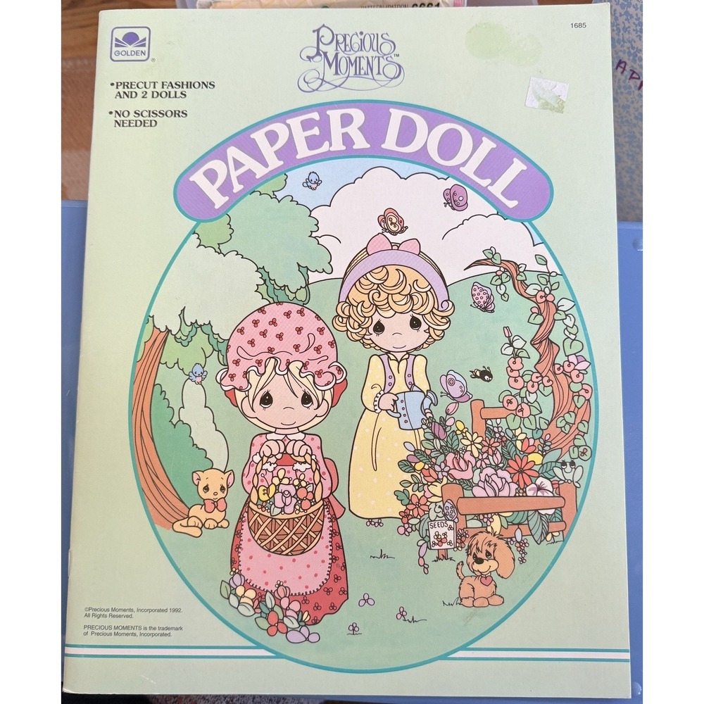 Vintage Precious Moments Paper Dolls Book Golden Books 1685 - New! 1992